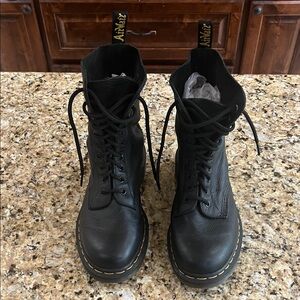 Dr. Martens Black Leather Lace-Up Boots